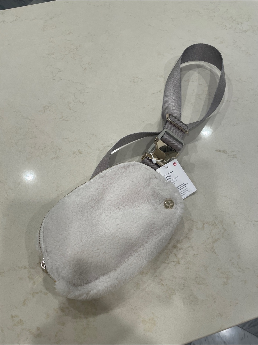 lululemon athletica Cream fleece Crossbody